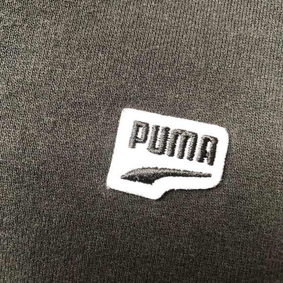Puma black semi crop sweatshirt athletic wear v neck black L - Picture 3 of 7